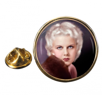Jean Harlow Round Pin Badge