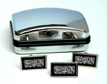 Jihad Retangle Cufflink and Tie Pin Set