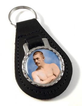 John L. Sullivan Leather Key Fob