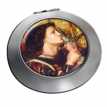 St. Joan of Arc by Rossetti Chrome Mirror