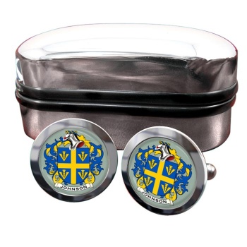 Johnson Coat of Arms Round Cufflinks