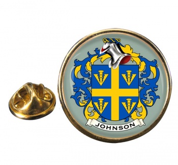 Johnson Coat of Arms Round Pin Badge