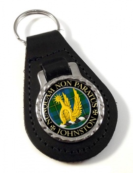 Johnston Scottish Clan Leather Key Fob