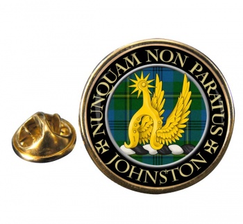 Johnston Scottish Clan Round Pin Badge