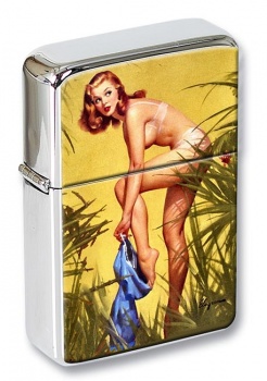 Jungle Girl Pin-up Flip Top Lighter