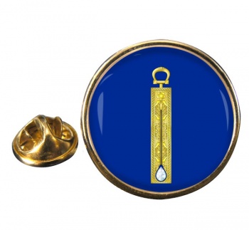 Masonic Lodge Junior Warden Round Pin Badge