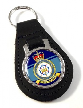 RAF Station Jurby Head Leather Key Fob