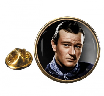 John Wayne Round Pin Badge