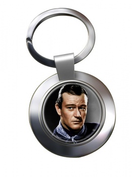 John Wayne Chrome Key Ring
