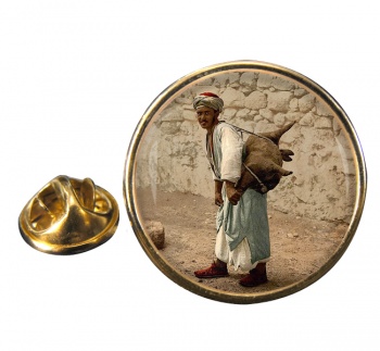 Jerusalem Water Seller Round Pin Badge