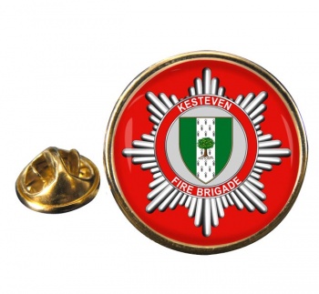 Kesteven Fire Brigade Round Pin Badge