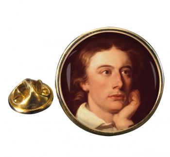 John Keats Round Pin Badge