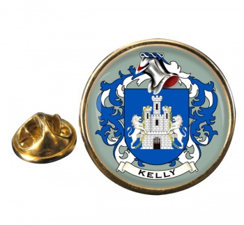 Kelly Coat of Arms Round Pin Badge