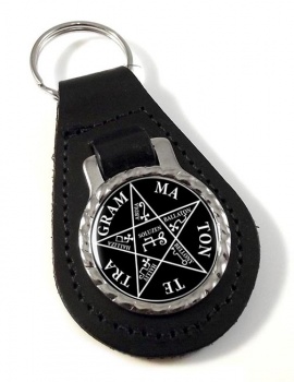 Key of Solomon Leather Key Fob