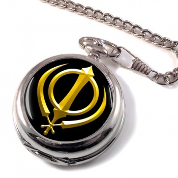 Khanda relief Pocket Watch