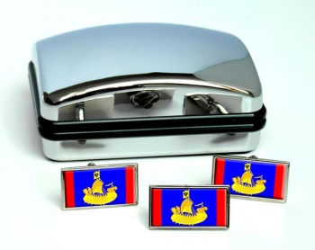 Kostroma Oblast Flag Cufflink and Tie Pin Set