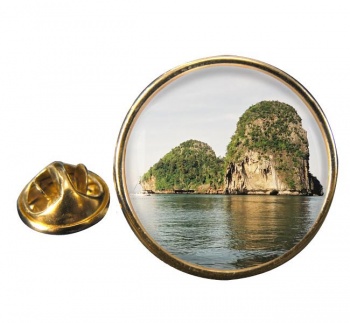 Krabi Thailand Round Pin Badge