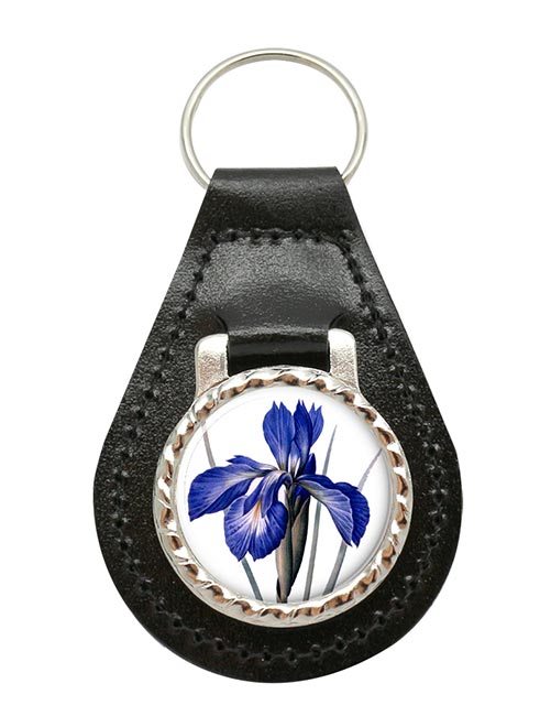 Blue Iris Leather Key Fob