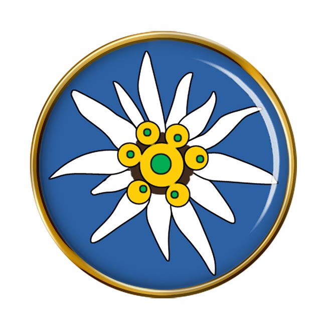 Edelweiss Round Pin Badge