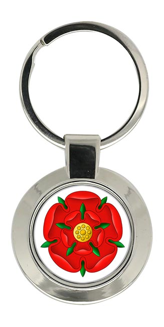 Red Rose of Lancaster Chrome Key Ring
