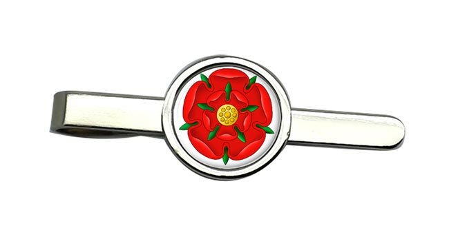Red Rose of Lancaster Round Tie Clip