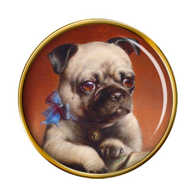 Pug Puppy Pin Badge