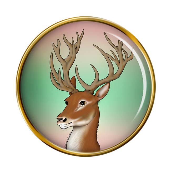 Stag's Head Pin Badge