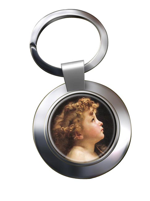 Young John the Baptist by Bouguereau Chrome Key Ring