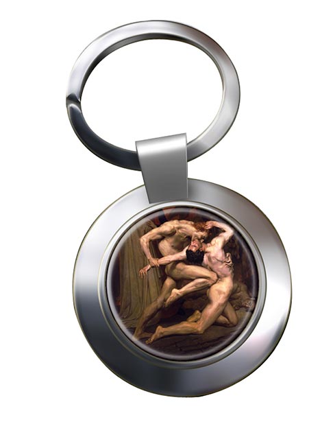 Dante and virgil by Bouguereau Chrome Key Ring