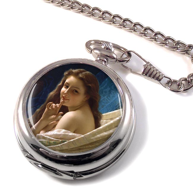 Portrait of a Young Woman by Pierre-August Cot Pocket Watch