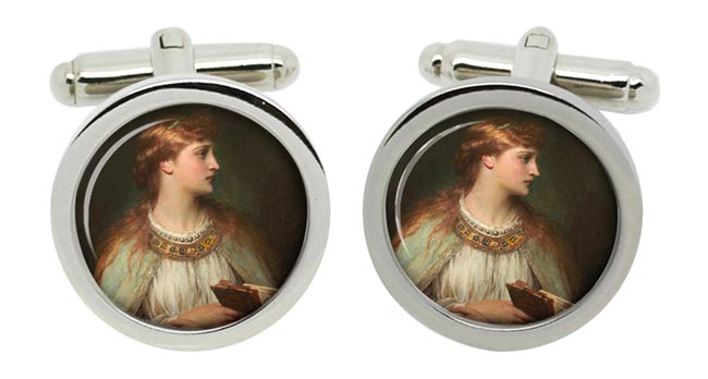 Ophelia by Dicksee Cufflinks in Chrome Box