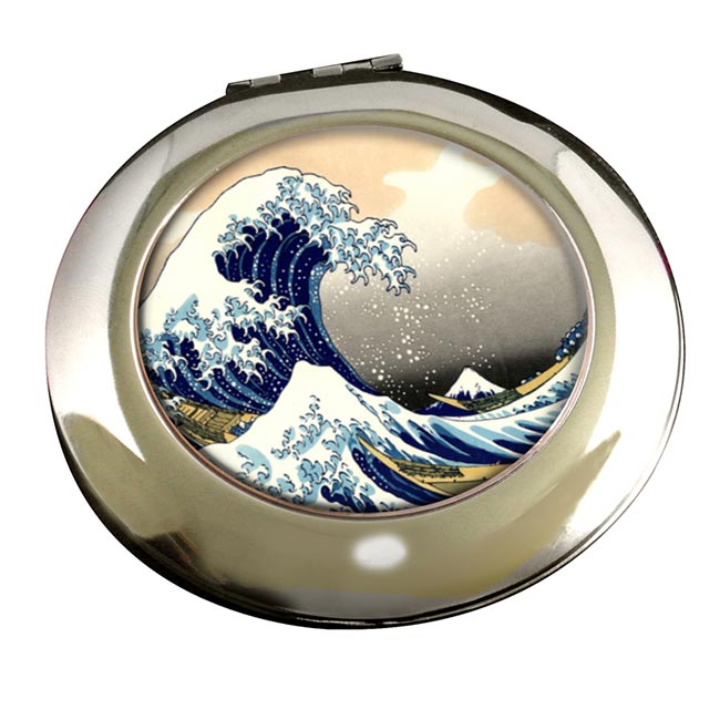 The Great Wave by Hokusai Round Mirror