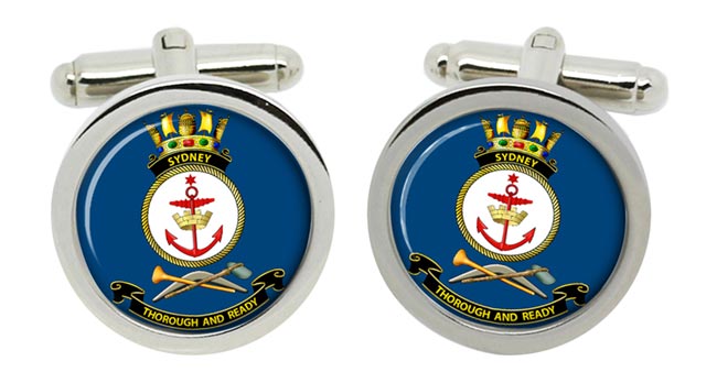 HMAS Sydney Royal Australian Navy Cufflinks in Box