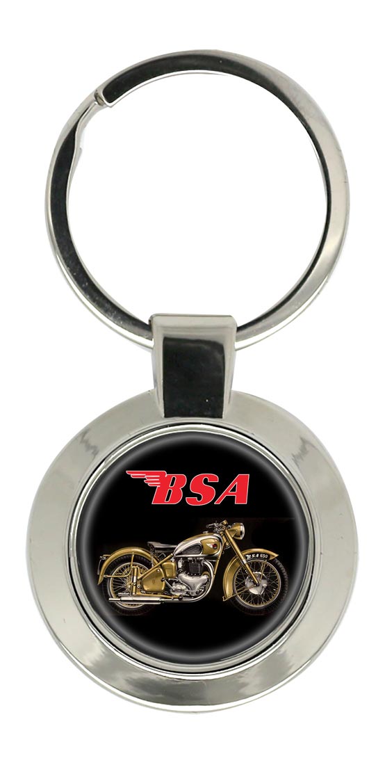BSA Gold Flash Chrome Key Ring