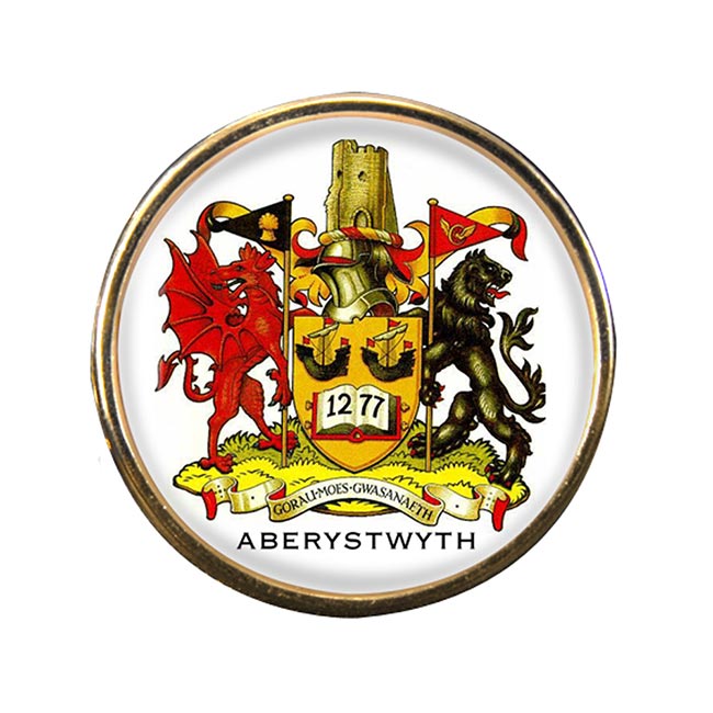 Aberystwyth Round Pin Badge
