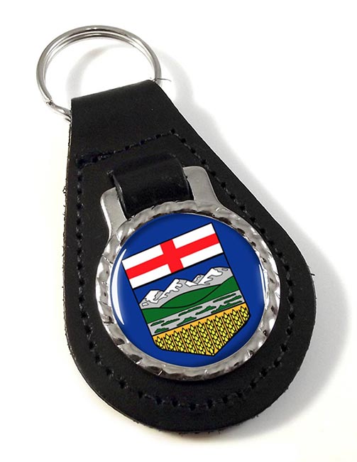Alberta (Canada) Leather Key Fob