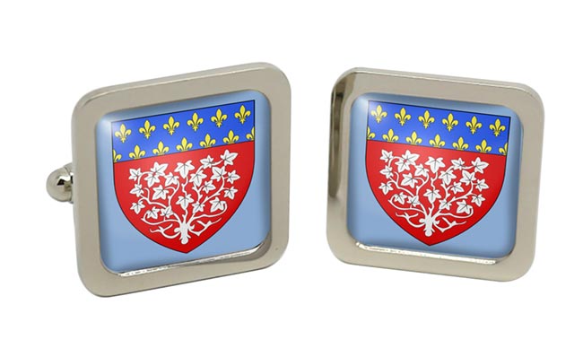 Amiens (France) Square Cufflinks in Chrome Box