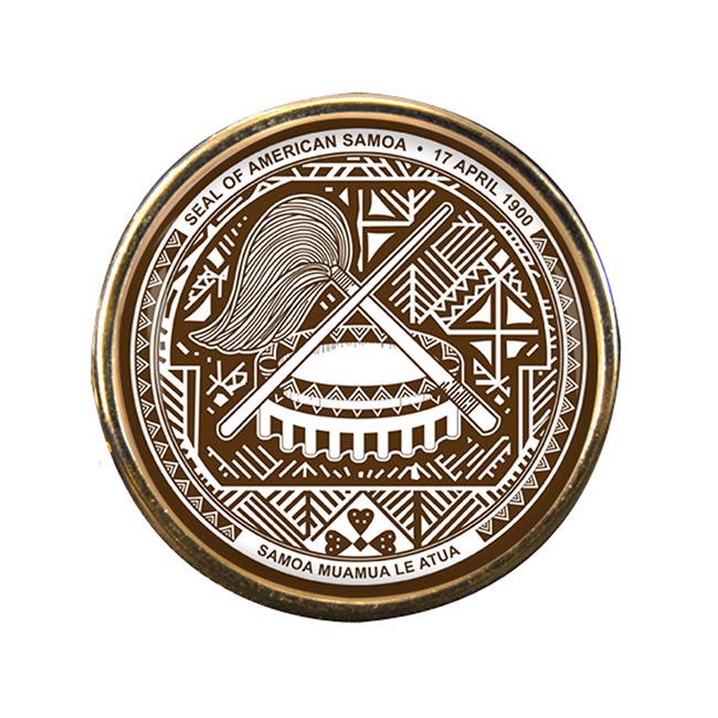 American Samoa Round Pin Badge