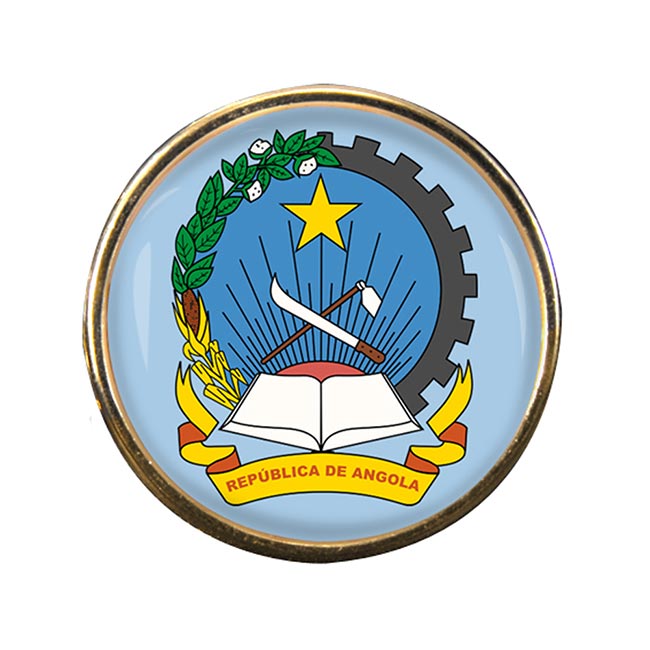 Angola Round Pin Badge