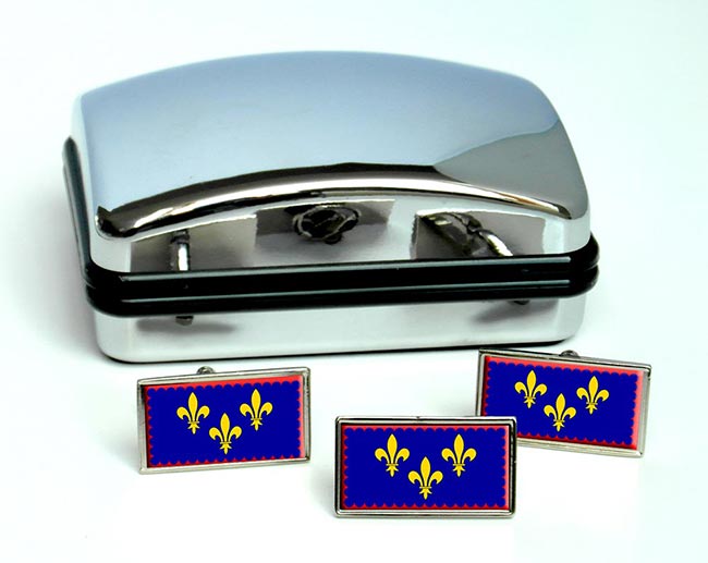 Anjou (France) Flag Cufflink and Tie Pin Set