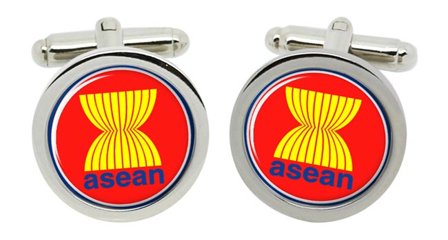 Association-of-Southeast-Asian-Nations-ASEAN Cufflinks in Chrome Box