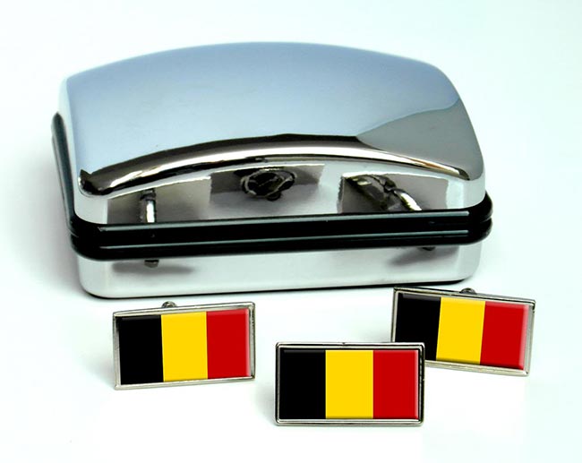 Belgique Belgie (Belgium) Flag Cufflink and Tie Pin Set