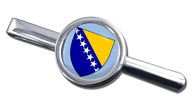 Bosnia and Herzegovina Round Tie Clip