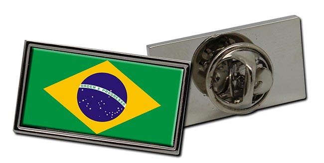 Brazil Brasil Flag Pin Badge