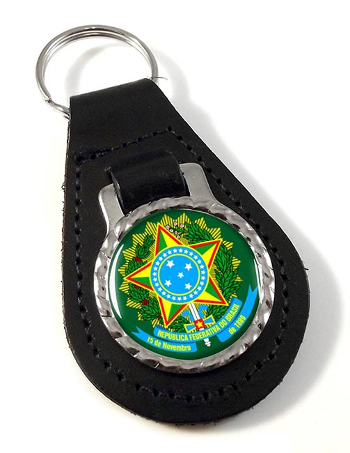 Brazil Brasil Leather Key Fob