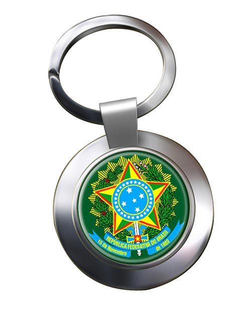 Brazil Brasil Metal Key Ring
