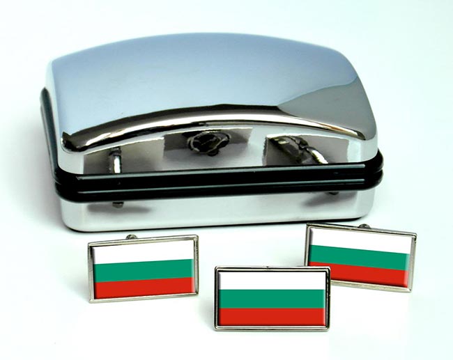 Bulgaria Flag Cufflink and Tie Pin Set