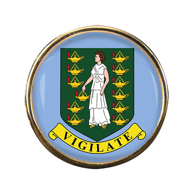 British Virgin Islands Round Pin Badge