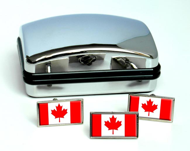 Canada Flag Cufflink and Tie Pin Set