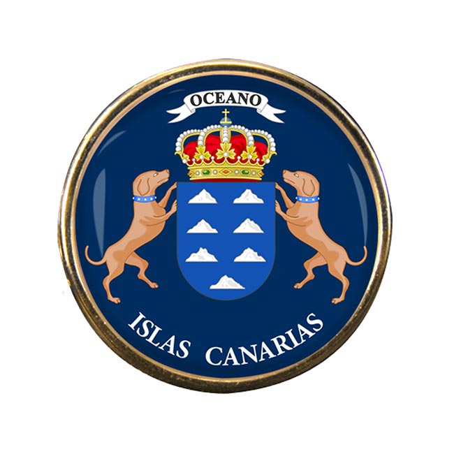 Canary Islands Islas Canarias (Spain) Round Pin Badge